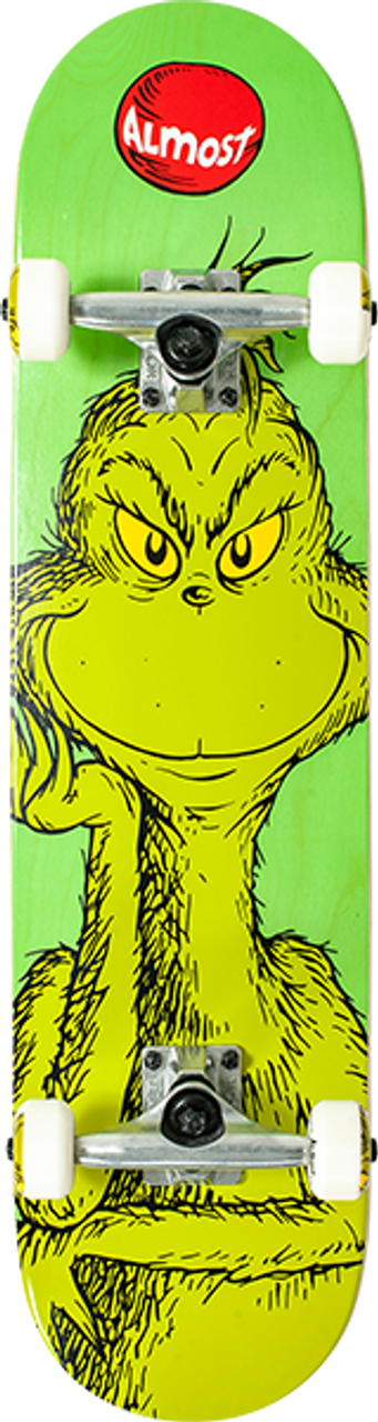 ALMOST GRINCH SKATEBOARD COMPLETE-7.75 GREEN