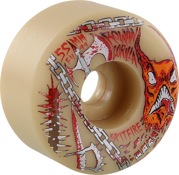 SPITFIRE ZORILLA F4 99a NECKFACE 55mm NATURAL WHEELS SET