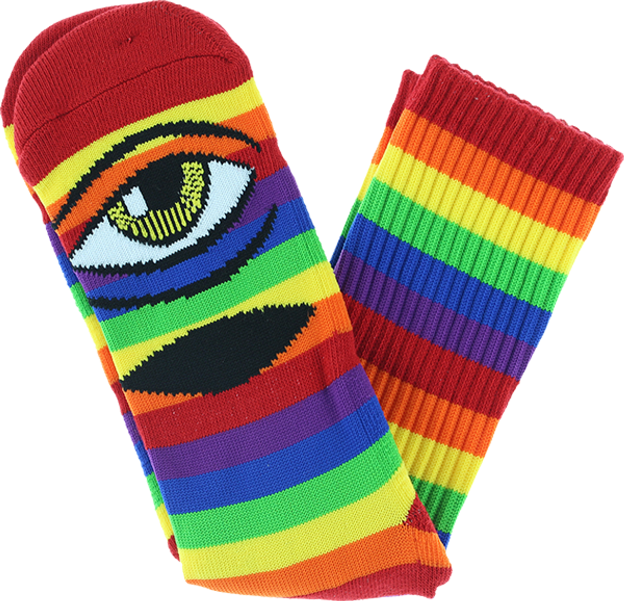 TOY MACHINE SECT EYE RAINBOW CREW SOCKS 1pr