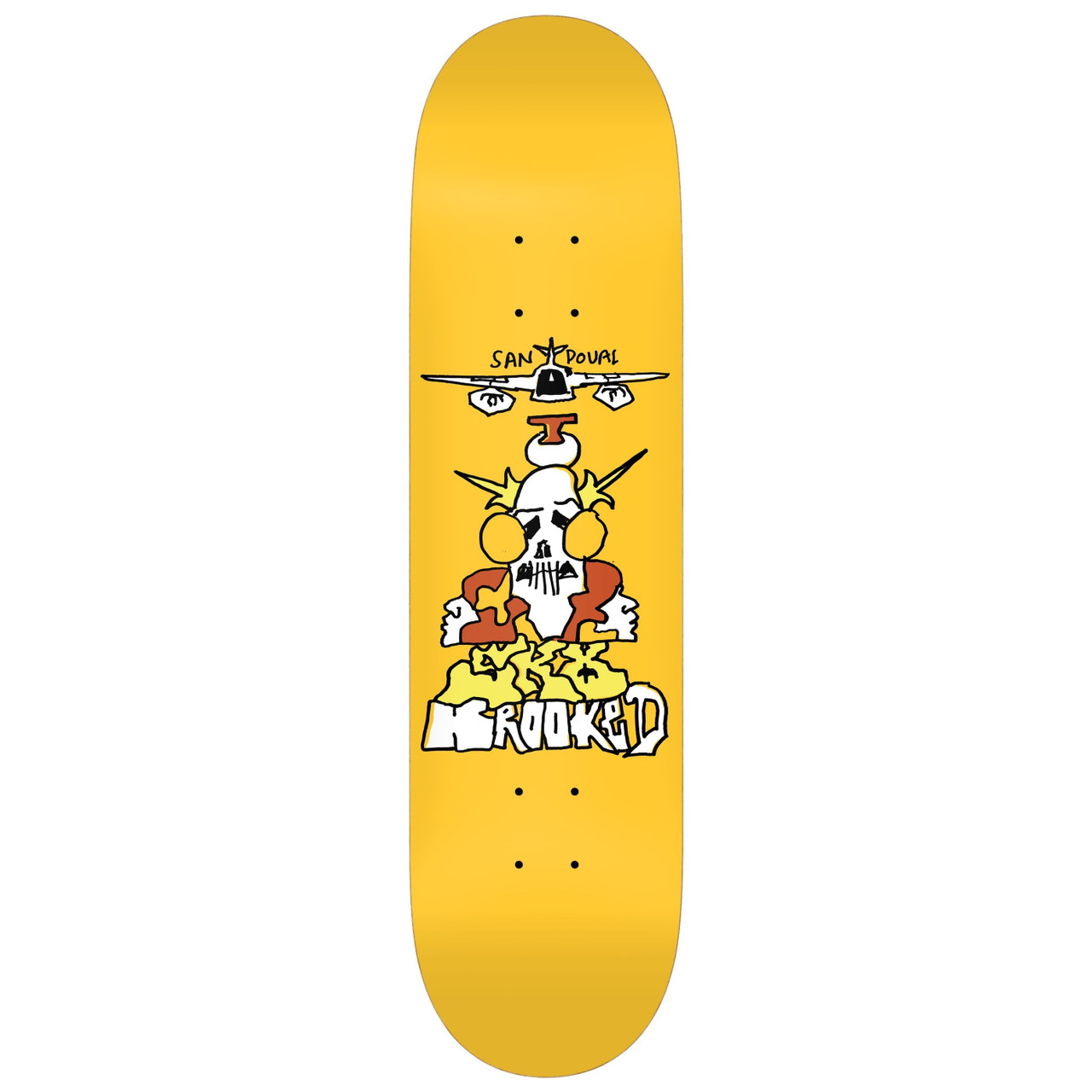 Krooked Sandoval Fly Over Deck Yellow 8.75