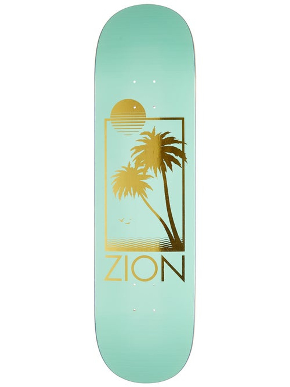 Real Zion Sunset Skate Deck Teal 8.38