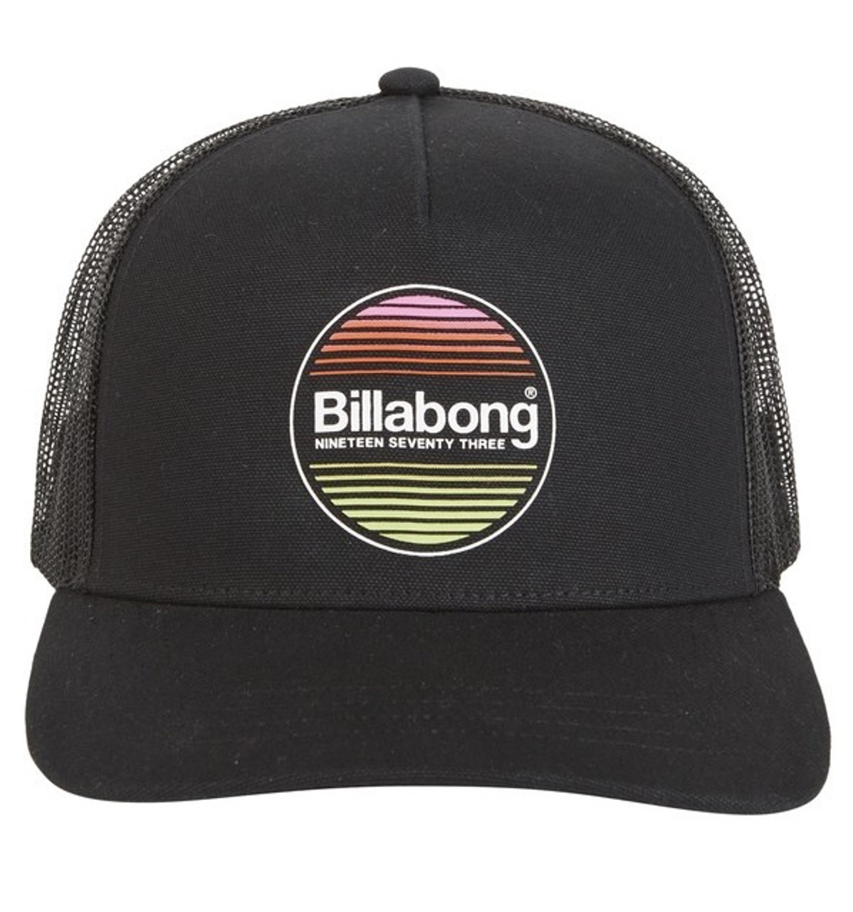 Billabong Flatwall Trucker Hat Black Snapback