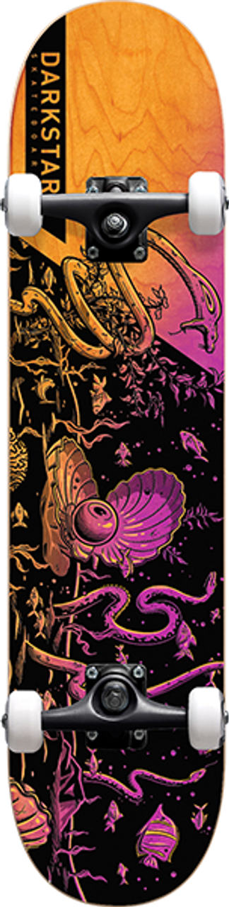 DARKSTAR AUGMENTED REALITY SKATEBOARD COMPLETE 7.62 ORG/PINK SUNRISE
