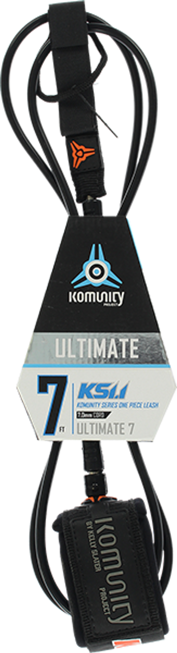 KOMUNITY 7' STANDARD ULTIMATE LEASH 7mm BLK/BLK