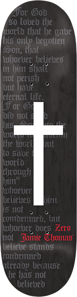 ZERO THOMAS OG CROSS SKATEBOARD DECK-8.5 BLK STAIN