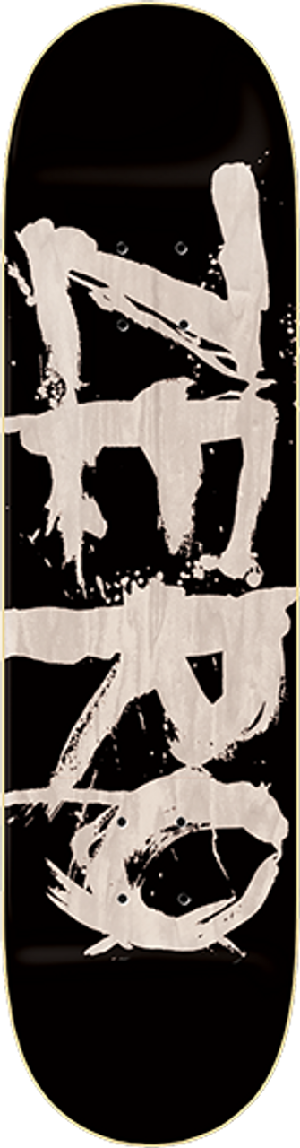 ZERO BLOOD FONT SKATEBOARD DECK-8.25 BLK/TRANSPARENT WHT