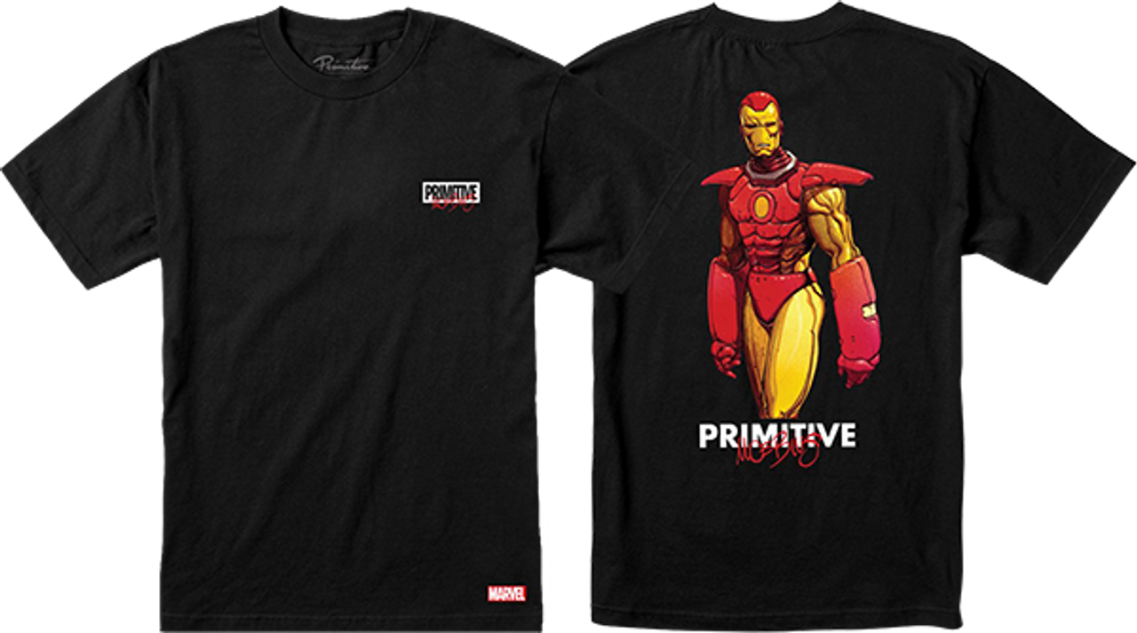 PRIMITIVE MARVEL IRON MAN SS TSHIRT XLARGE BLACK