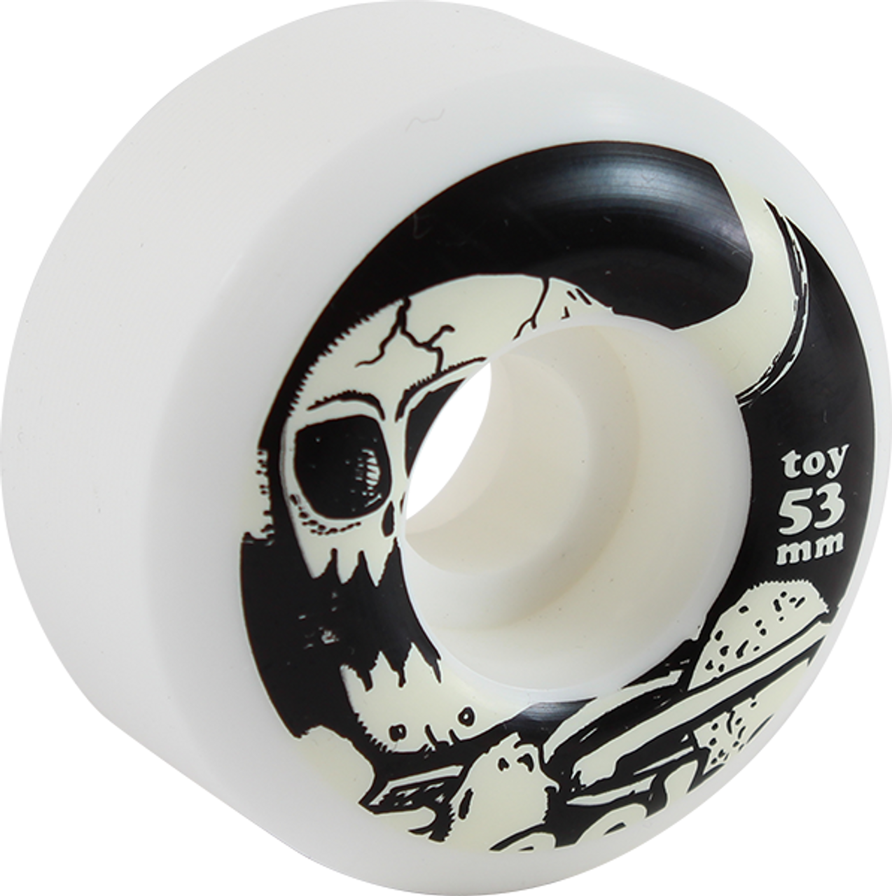 TOY MACHINE DEAD MONSTER 53mm WHT/BLK WHEELS SET