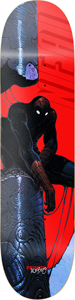 PRIMITIVE NEAL SPIDERMAN SKATEBOARD DECK-8.0 RED