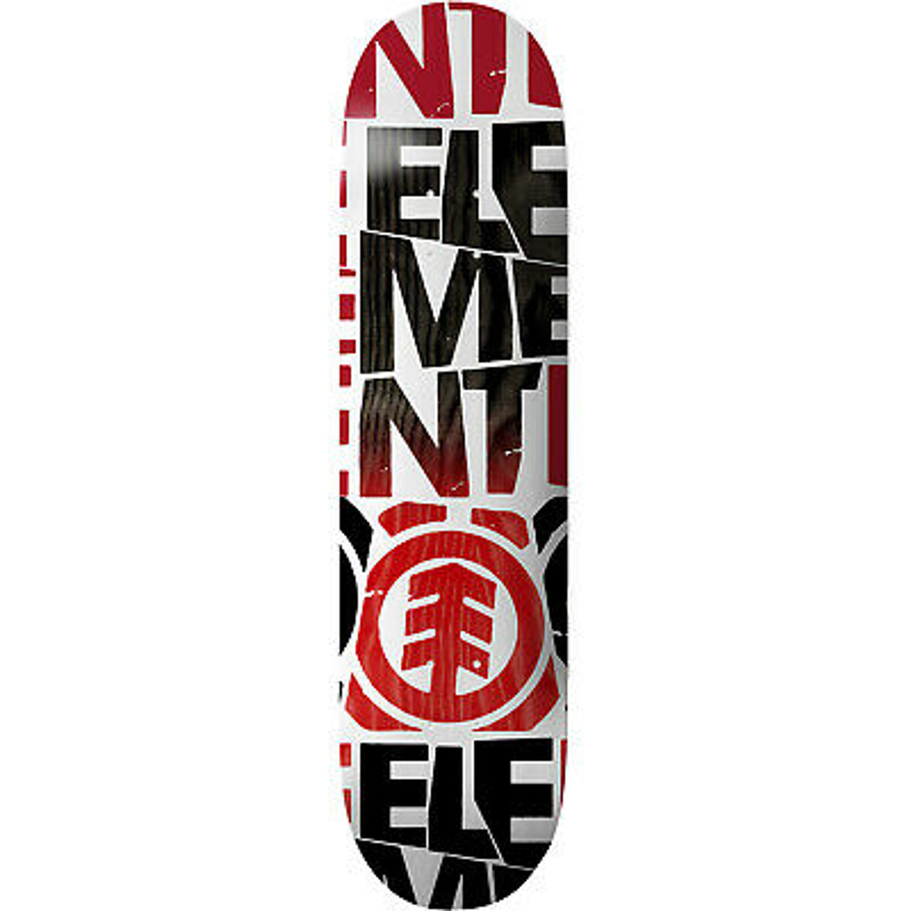 Element Blockers Skate Skate Deck White Red Black 7.5