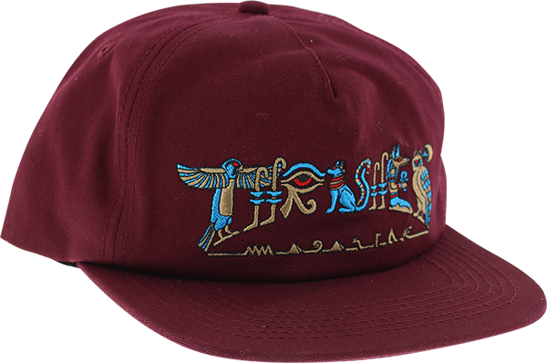 Thrasher Hieroglyphic Hat Adj-Maroon 