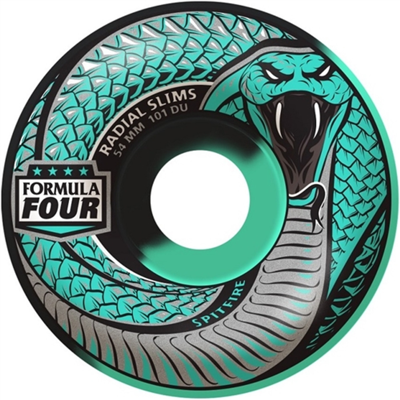 新品Spitfire Formula Four Radial Slims54mm Spitfire Snakebite Swirl Radial Slims Wheels Green Black