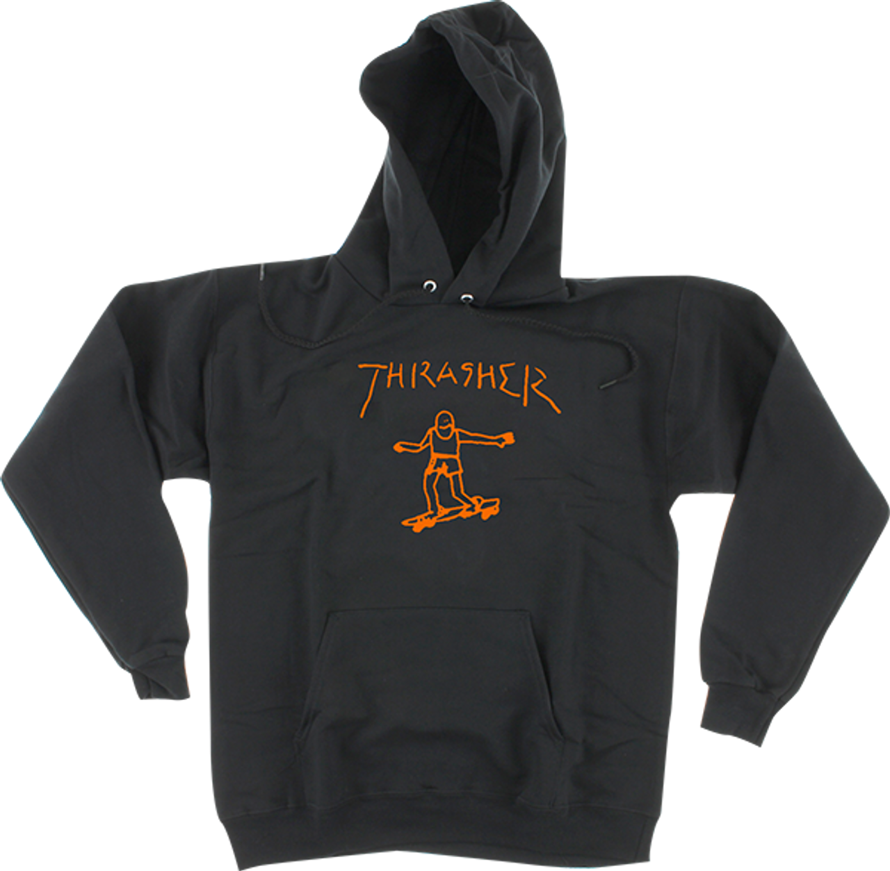 THRASHER GONZ HOODED SWEATSHIRT MEDIUM BLACK/ORG