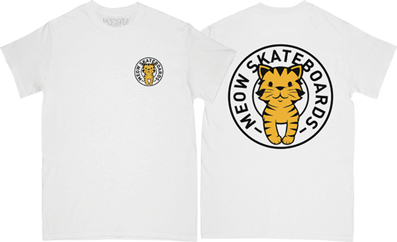 MEOW TABBY SS TSHIRT XLARGE WHITE