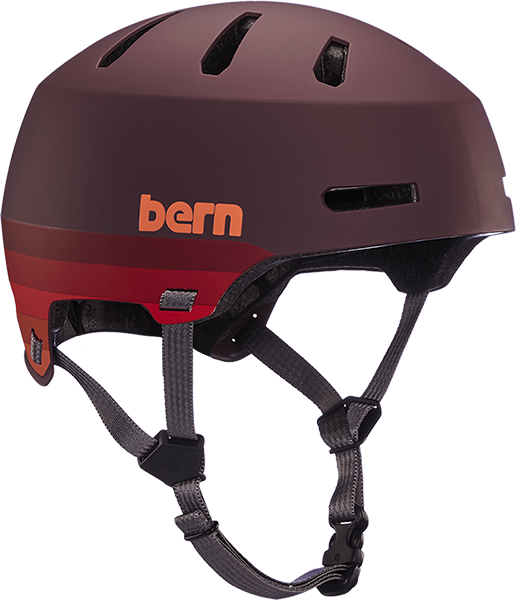 BERN MACON 2.0 HARD HAT LARGE  MATTE MAROON RETRO
