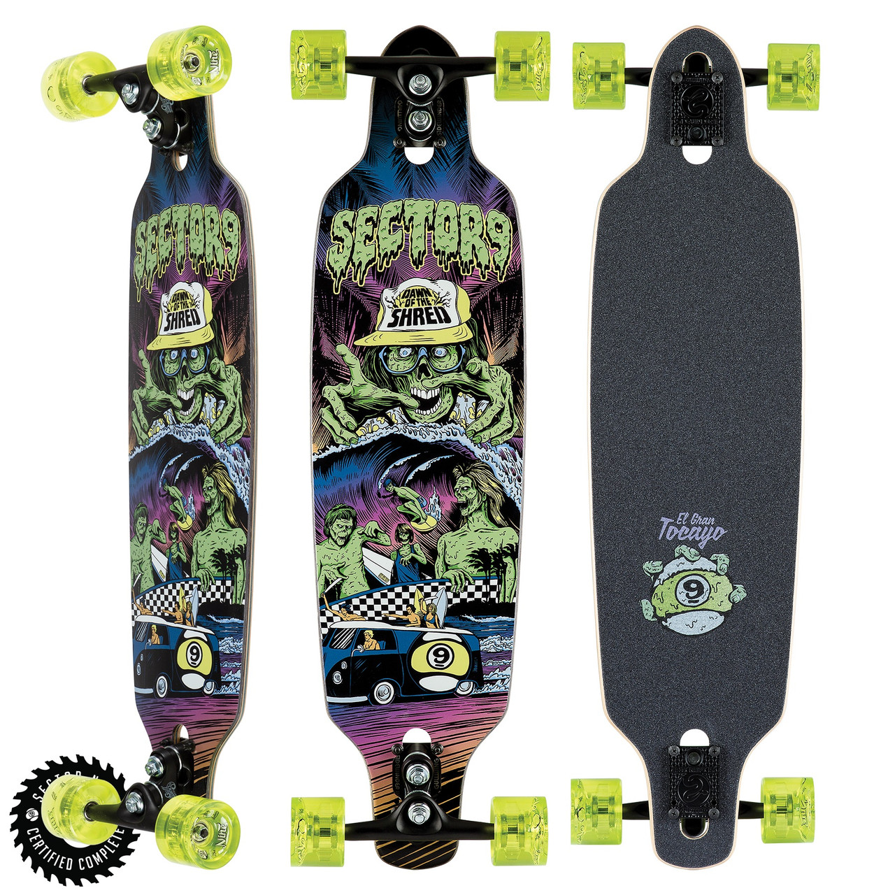 Sector 9 Dawn Of The Shred Skateboard Complete Purple 8.75X34
