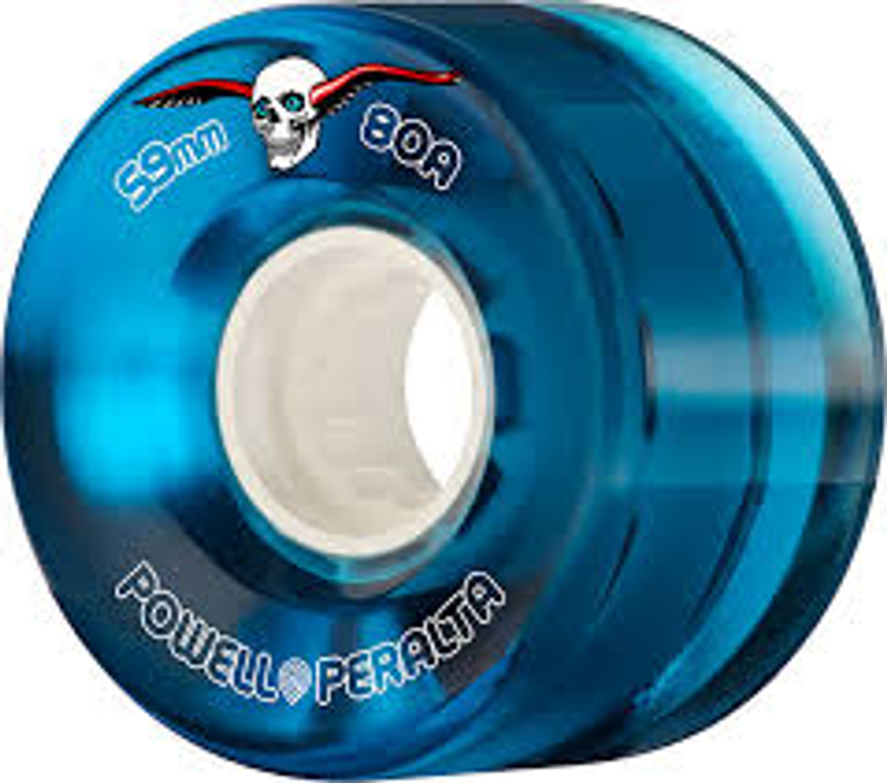 Powell Clear Cruiser Wheels Set Clear Blue 63mm/80a