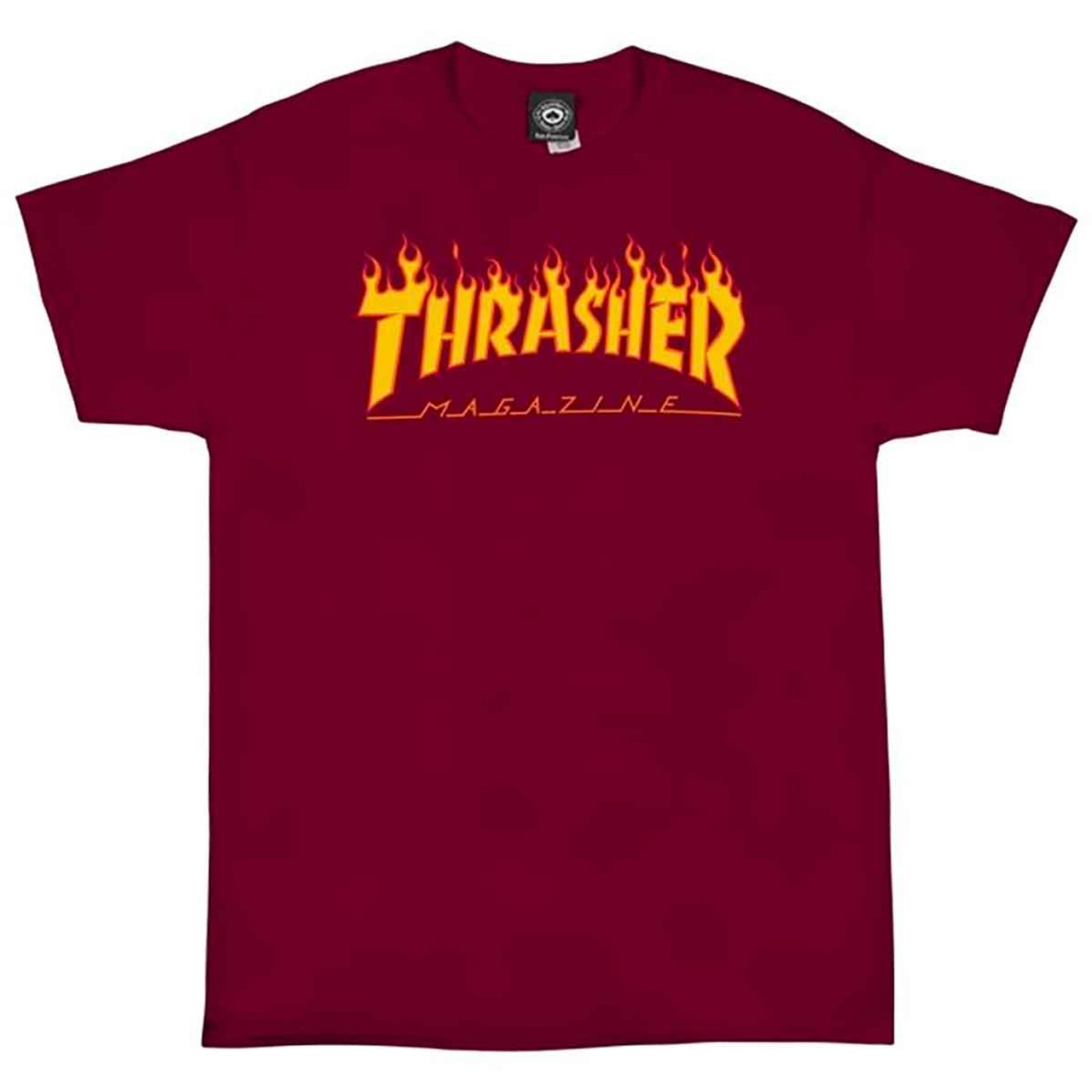 Thrasher Flame Logo Tshirt Cardinal