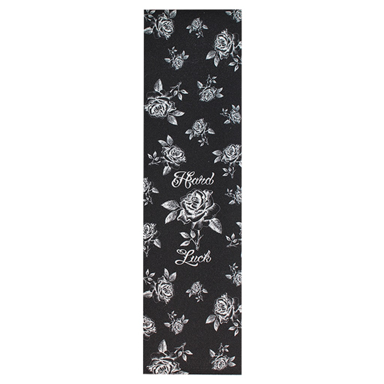 Hard Luck Rose Script Grip Tape Black Clear 9x33