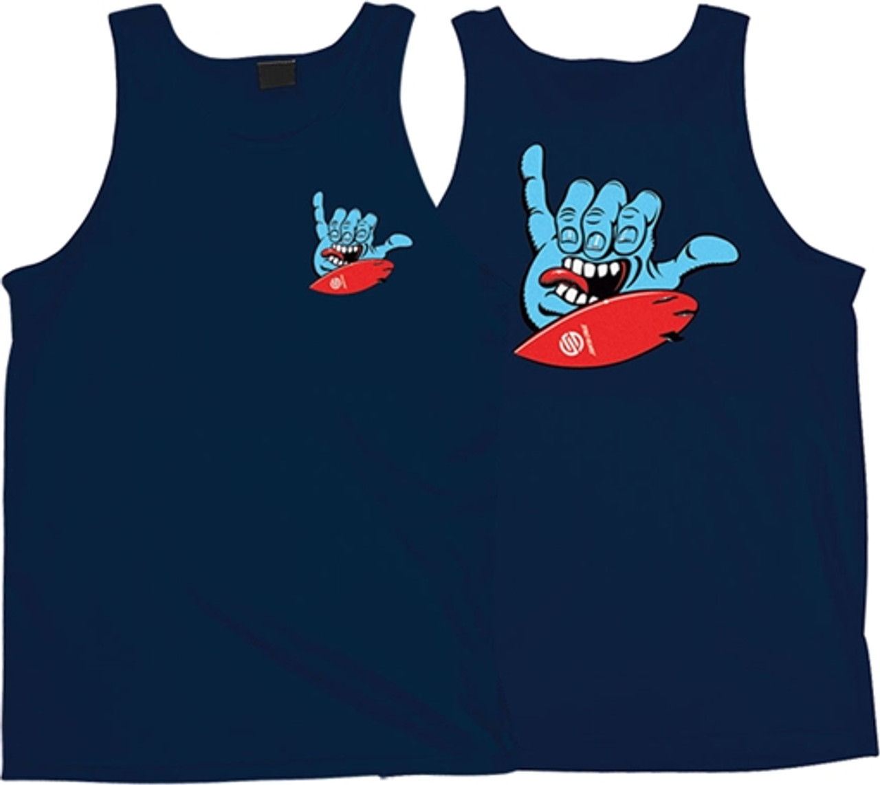 SANTA CRUZ SCREAMING SHAKA TANK TOP XXLARGE-NAVY