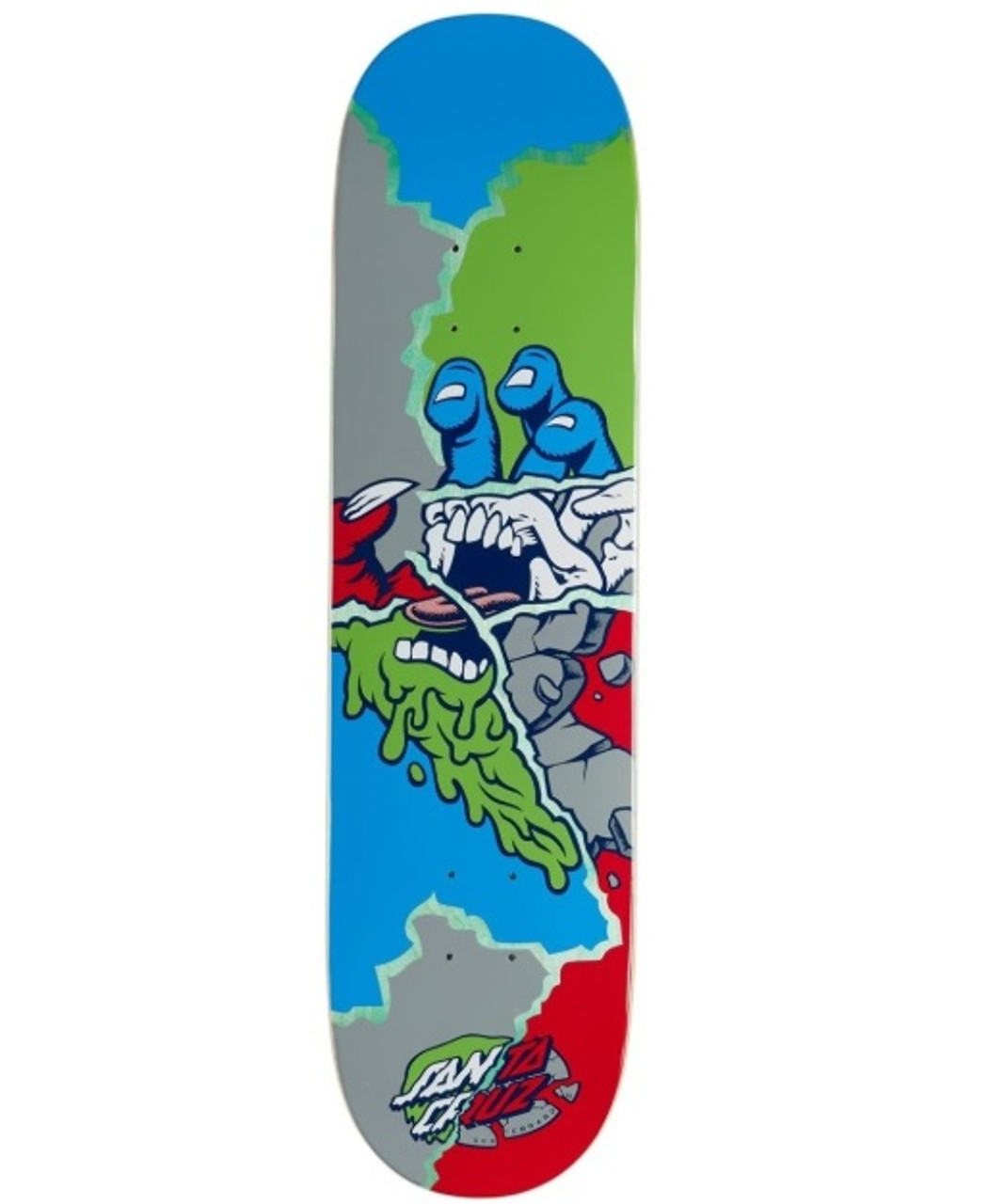 Santa Cruz Universal Hand Skate Deck Grey Green 8.0x31.6