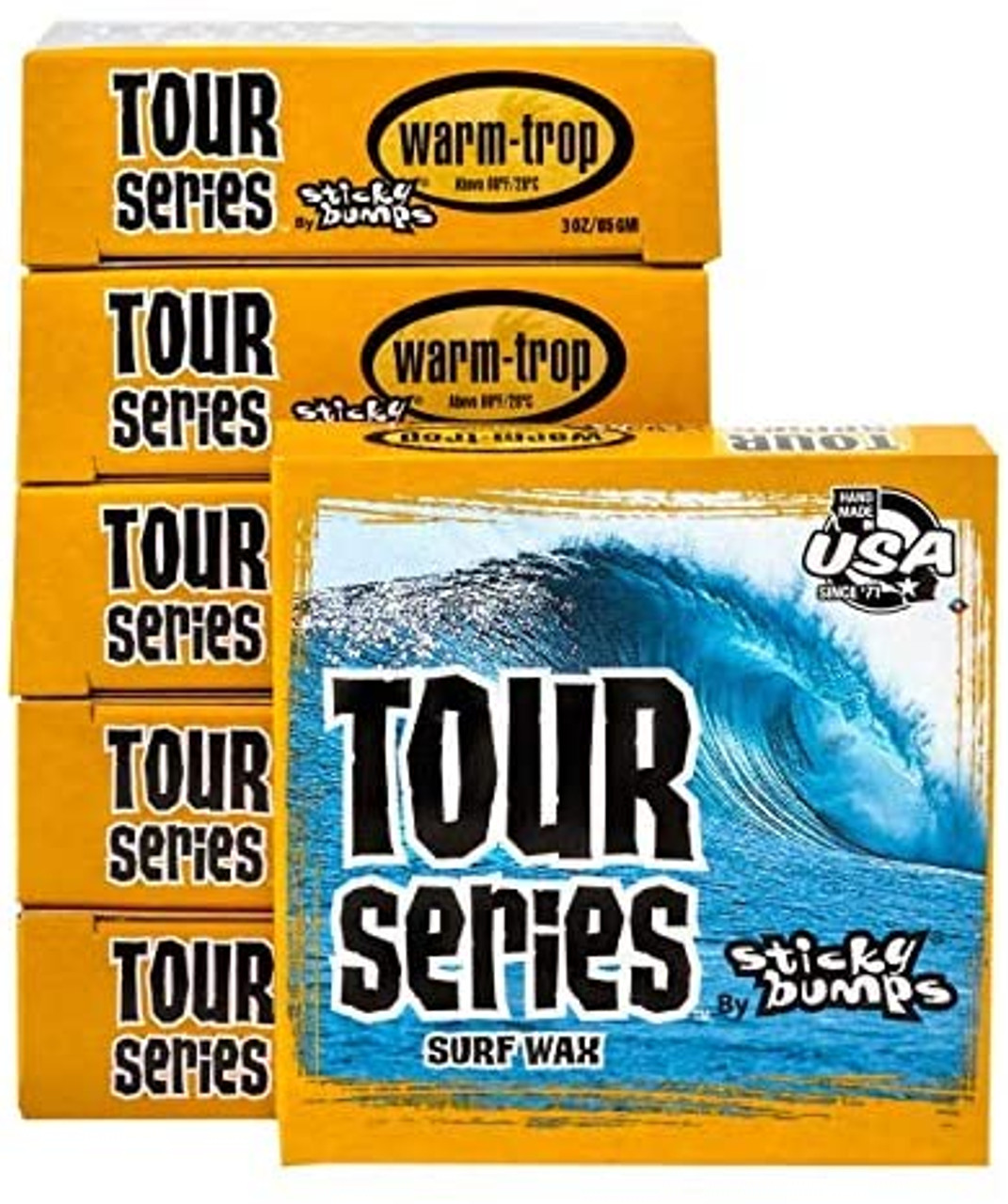 Sticky Bumps Tour Series Wax Warm Tropical 6 Pack | Boardparadise.com