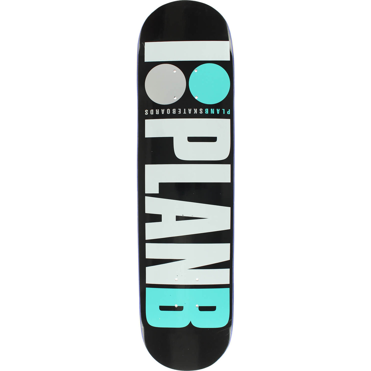 Plan B OG Skate Deck Black Teal  7.7