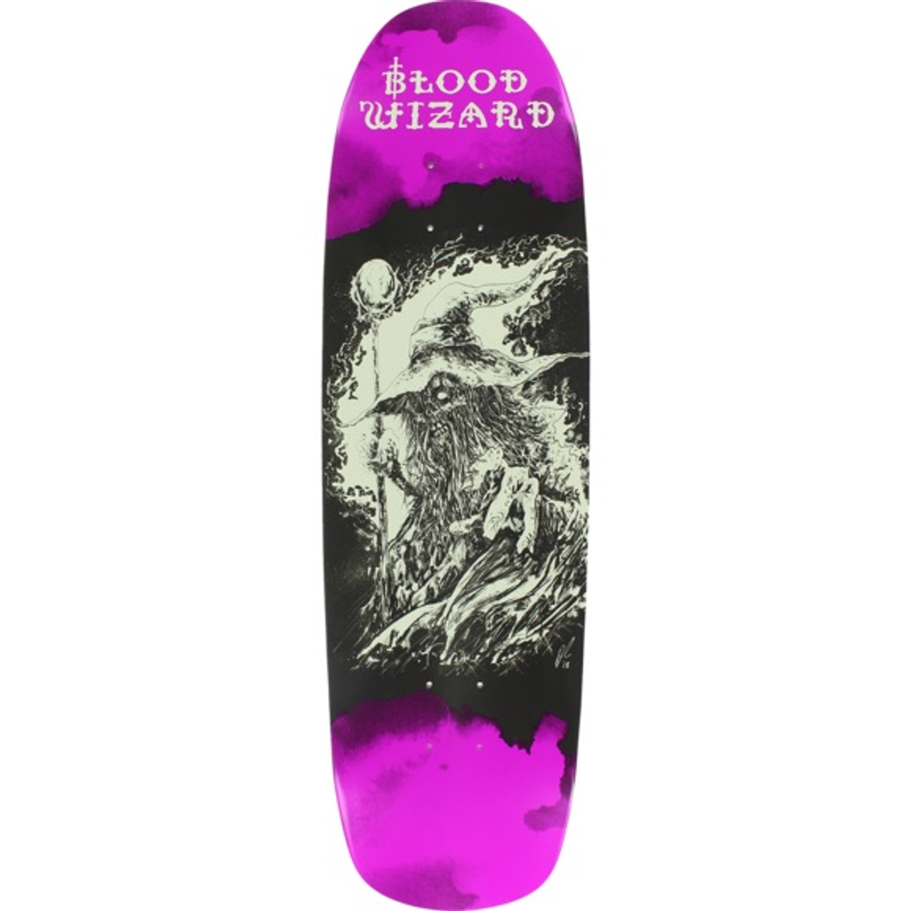 Blood Wizard Occult Skate Skate Deck Purple 8.88x32