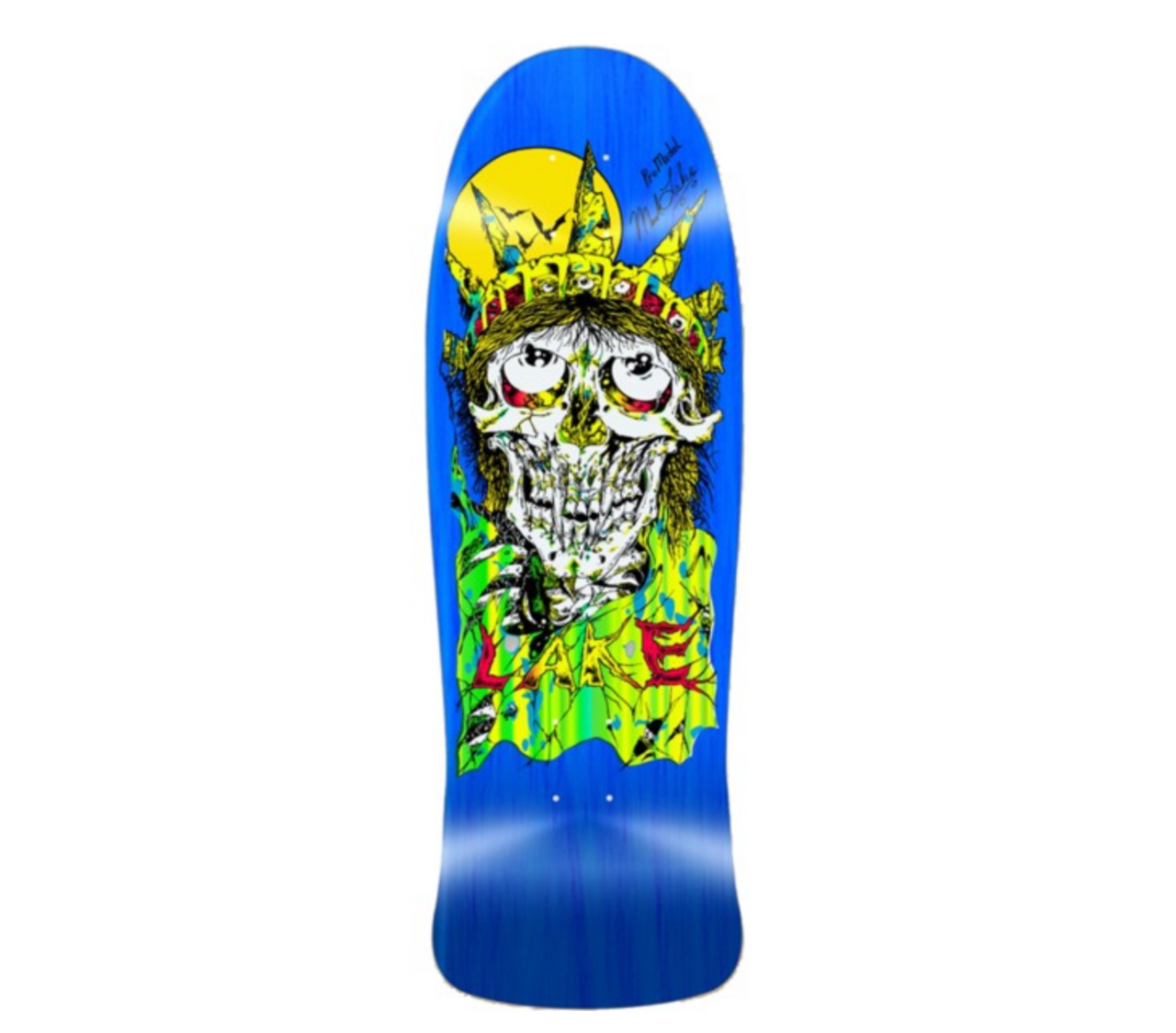 Lake Liberty Reissue Skate Deck Blue Stain 9.87x30.25