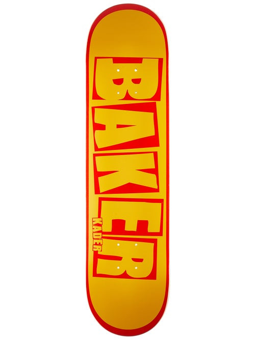 Baker Silla Kader Logo Skateboard Deck Yellow Red 7.875