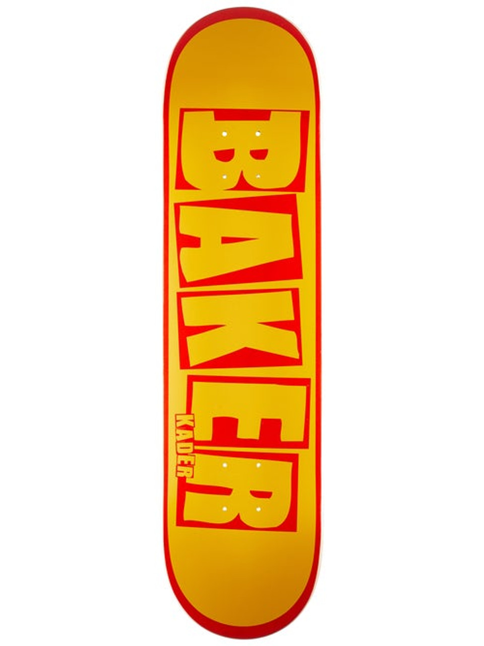 Baker Silla Kader Logo Skate Deck Yellow Red 7.875