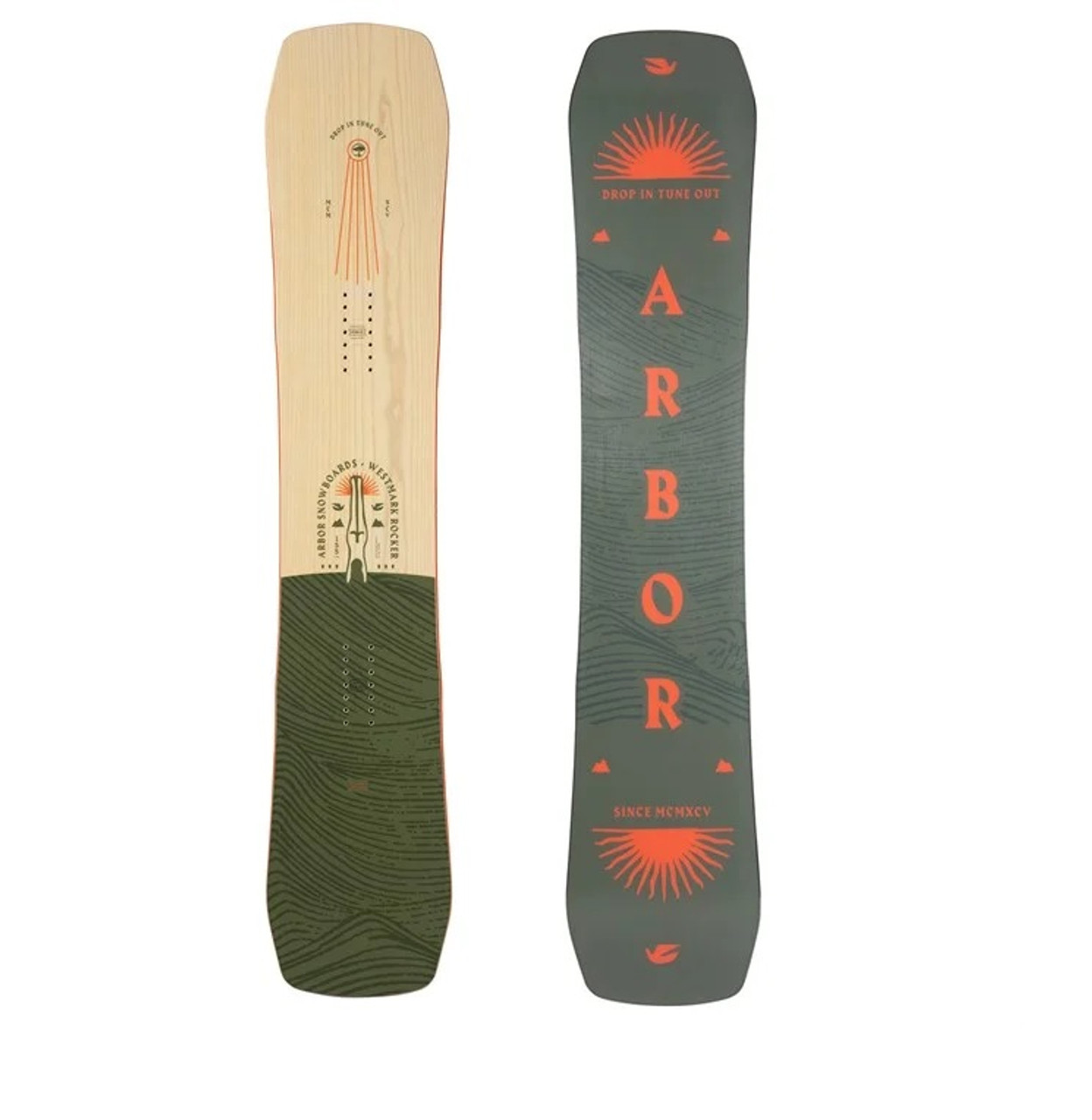 Arbor Westmark Rocker Snowboard Green 158