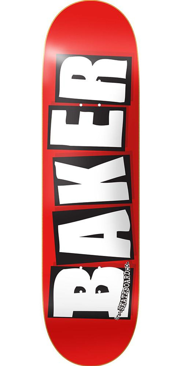 Baker Brand Logo Skate Deck Red White Black 7.3