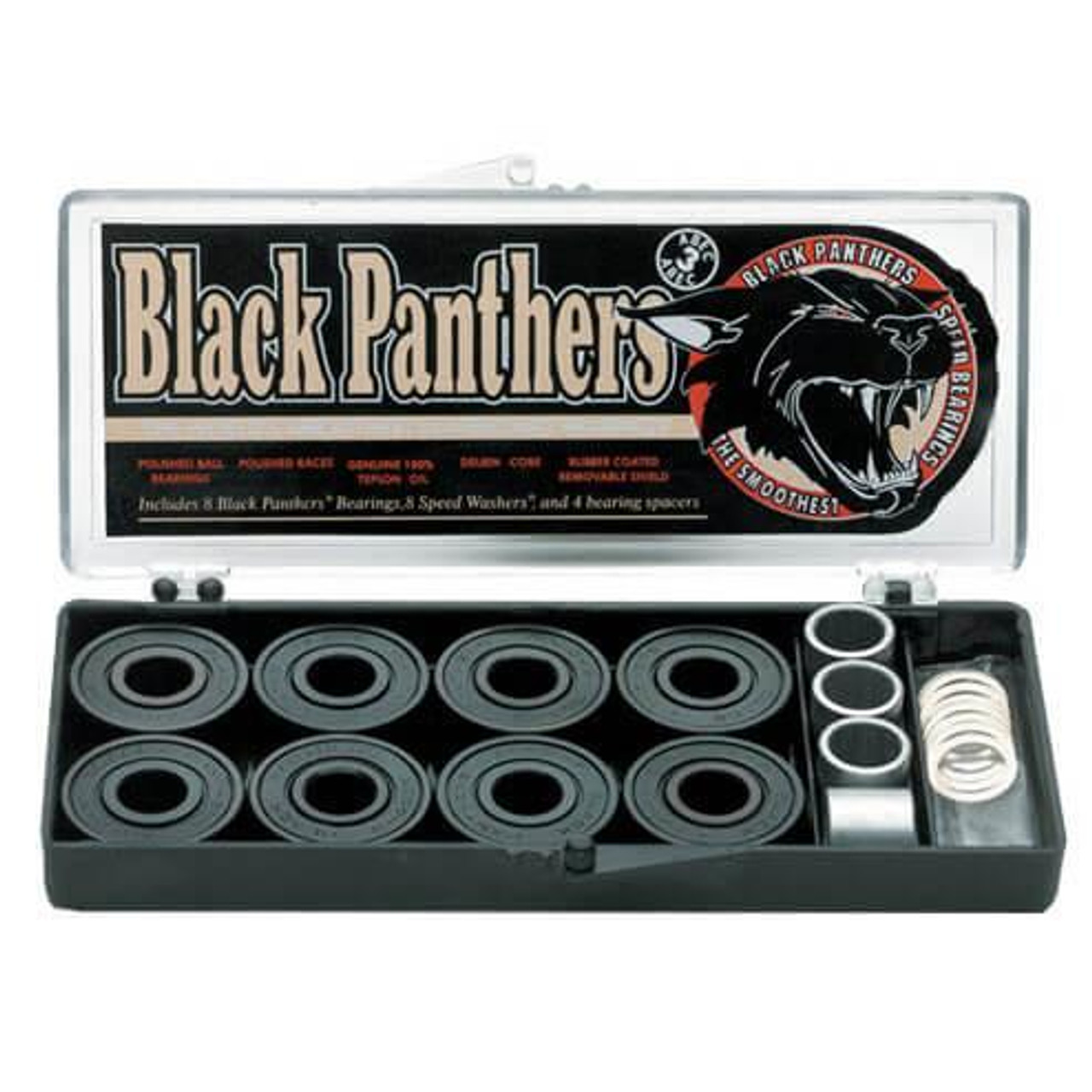 Shortys Black Panther Bearings Black ABEC 3