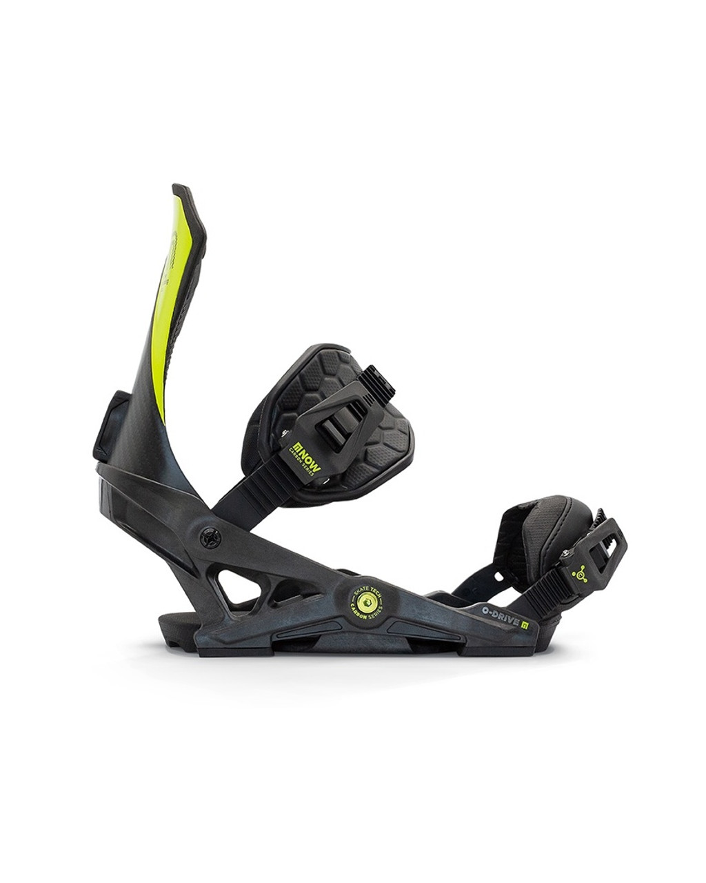 NOW O-Drive Snowboard Bindings Black Neon