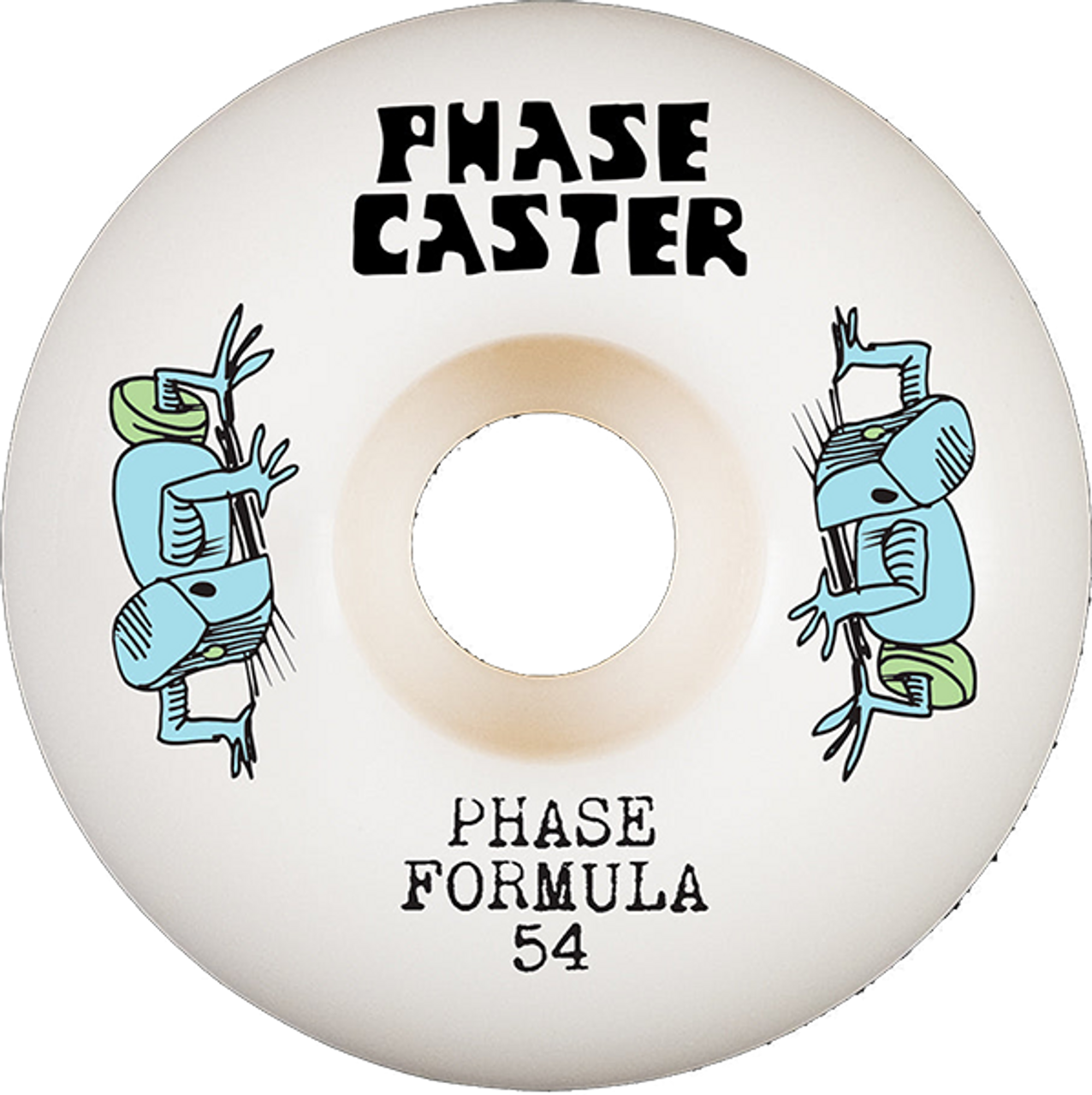 PHASECASTER CLONE 54mm 99a WHITE WHEELS SET