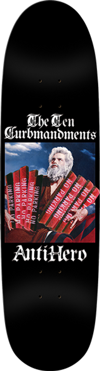 ANTI HERO TEN CURBMANDENTS WIDOW SKATEBOARD DECK 8.5X31.7