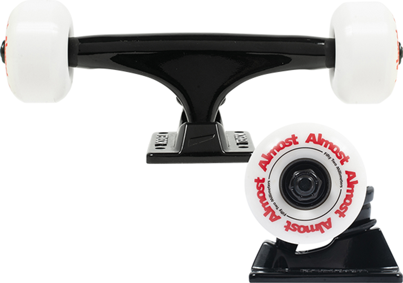 TENSOR x ALMOST ASSEMBLY 5.25 BLK/BLK W/52mm COLOR WHEEL TRUCKS SET