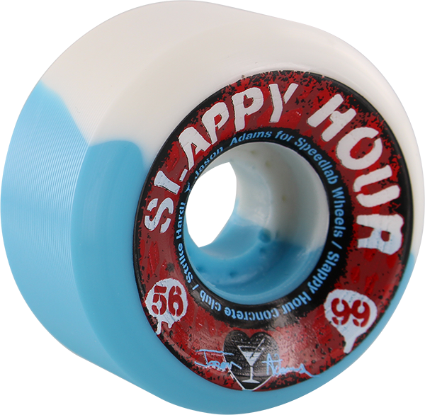 SPEEDLAB ADAMS SLAPPY HOUR 56mm 99a WHT/BLU SWIRL WHEELS SET