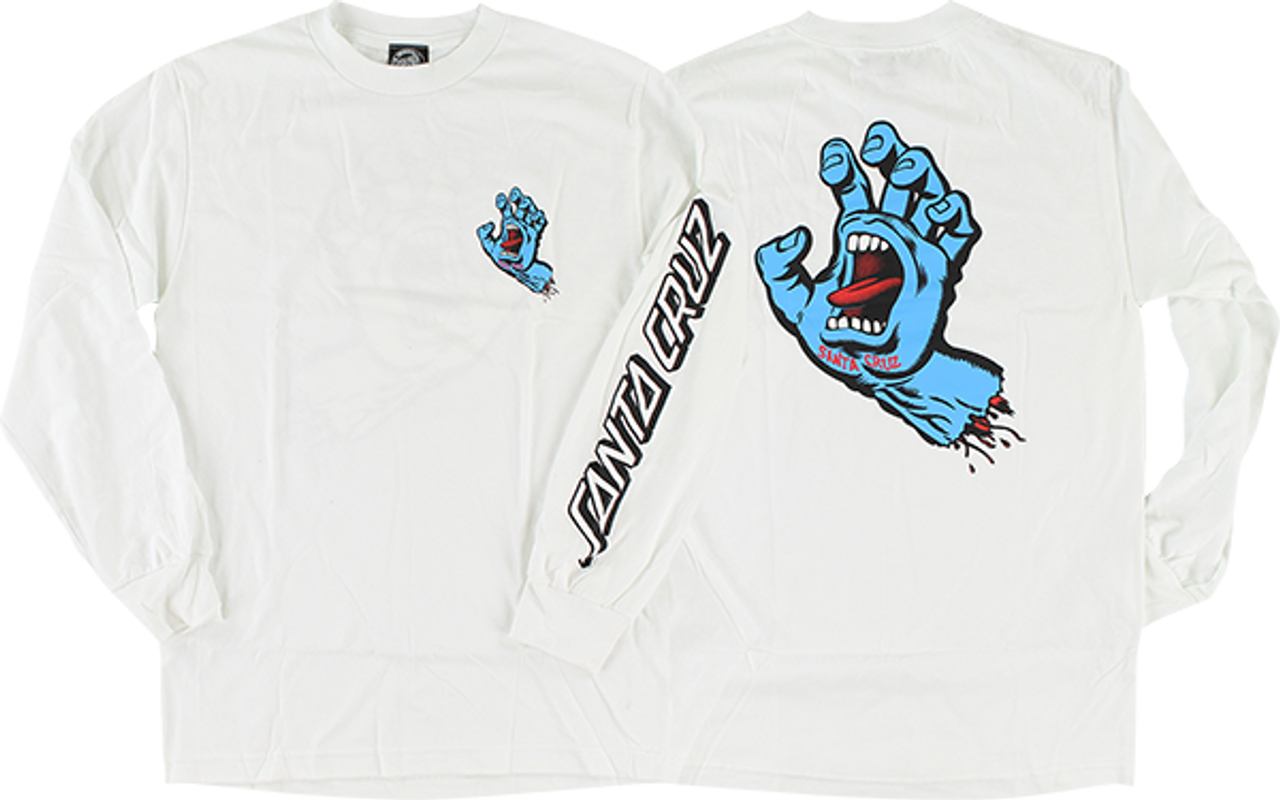 Santa Cruz Screaming Hand L/S Large White