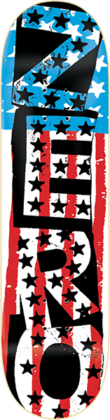 ZERO AMERICAN PUNK DECK-8.25 WHT/RED/BLU w/ grip