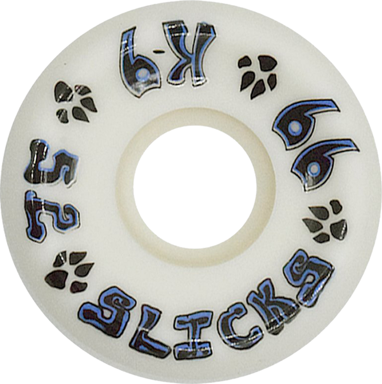 DOGTOWN K-9 SLICKS 52mm 99a WHITE WHEELS SET