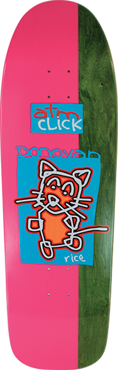 ATM RICE CAT SKATEBOARD DECK 10x31.2 ASSORTED STAIN