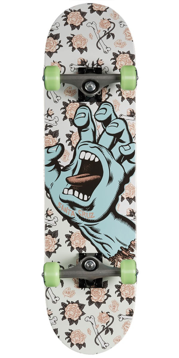 SANTA CRUZ Floral Decay Hand　スケートボード Santa Cruz Floral Decay Hand Skateboard Complete White Full 8
