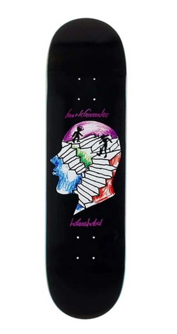 Krooked Gonz Stairs Skate Deck Black 8.5