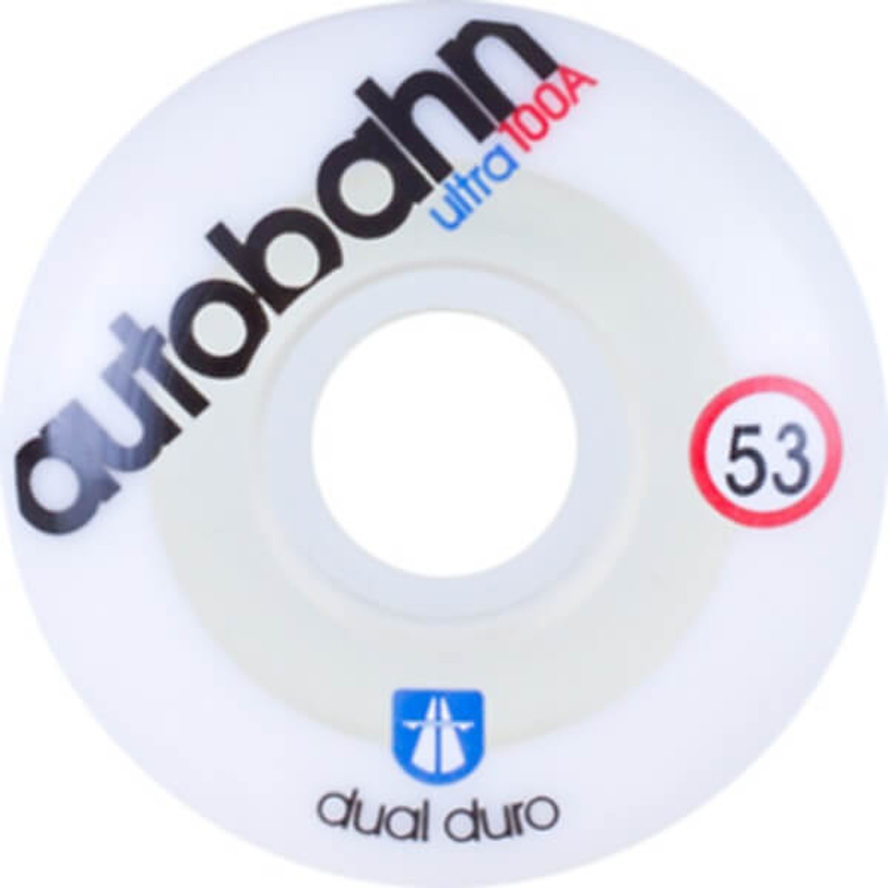 AutoBahn Dual Duro Classic Wheels Set White Clear 54mm/100a