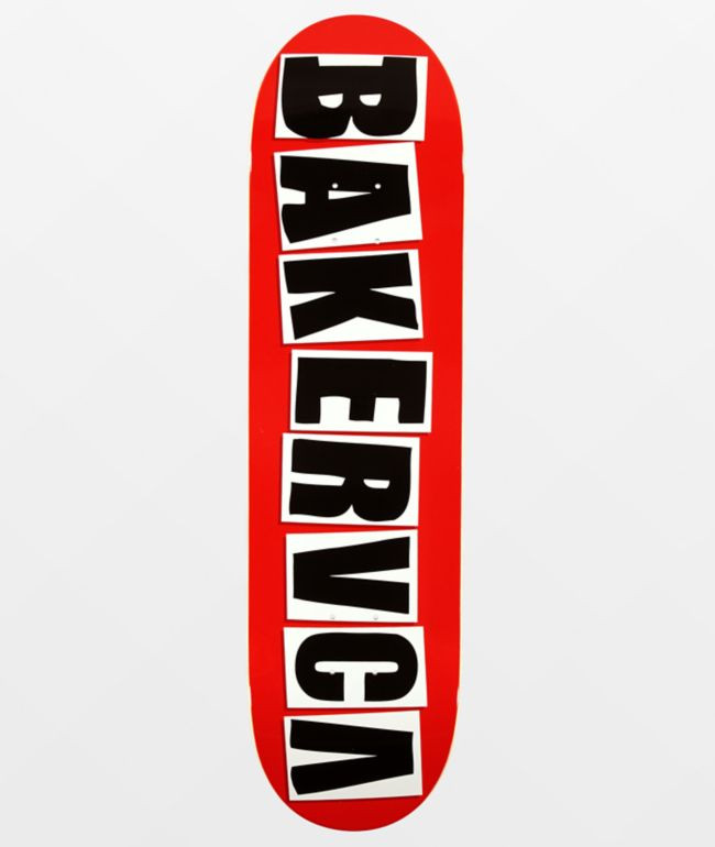 Baker X Rvca Skateboard Deck Red 8.25 | Boardparadise.com