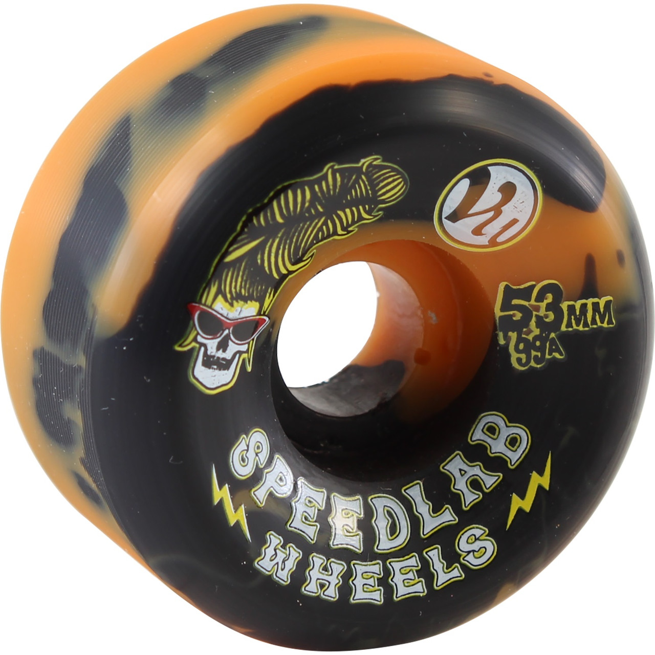 Speedlab Beehive Wheels Set Orange Black Swirl 53mm 99a