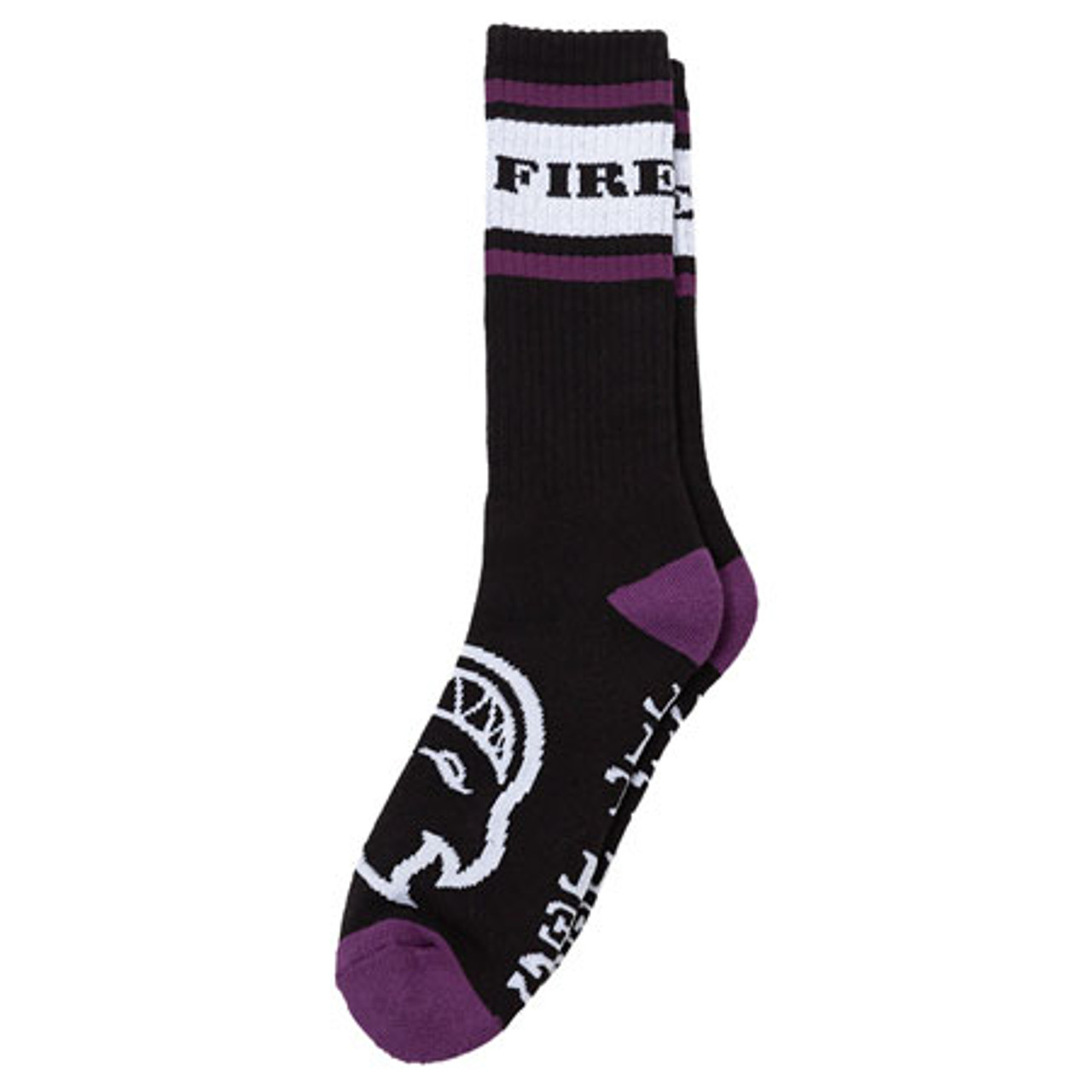 Spitfire OG Classic Crew Socks Black Purple White One Size