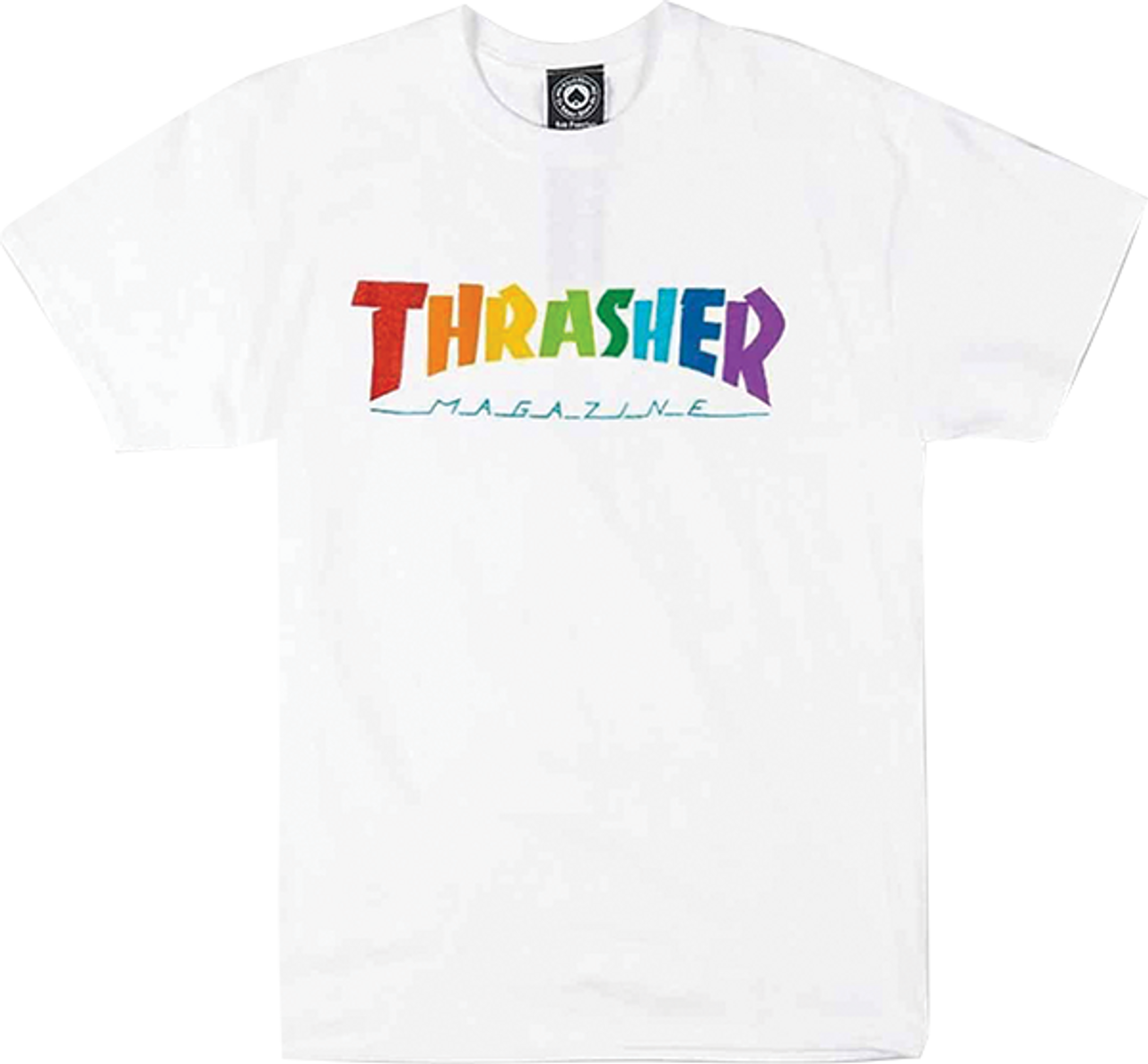 THRASHER RAINBOW MAG SS TSHIRT XLARGE WHITE